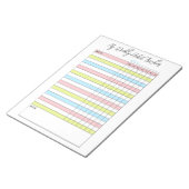 Farbenfrohe wöchentliche Habit Tracker Notepad Notizblock (angewinkelt)