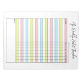 Farbenfrohe wöchentliche Habit Tracker Notepad Notizblock (Vorderseite)