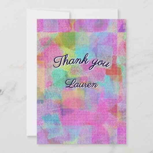 Farbenfrohe Wohnung Danke Karte (Vorderseite)