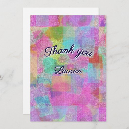 Farbenfrohe Wohnung Danke Karte (Vorne/Hinten)