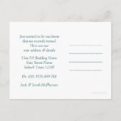 Farbenfrohe Wohnungen Neue Adresse Postkarte (Rückseite)