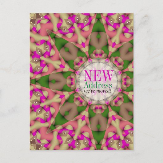 Farbenfrohe Wohnungen Neue Adresse Postkarte (Vorderseite)