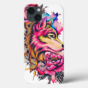 farbenfrohe Wolf-Design-Handy-Gehäuse Case-Mate iPhone Hülle