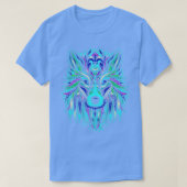 Farbenfrohe Wolf Head Rendezvous Art T-Shirt (Design vorne)