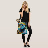 Farbenfrohe Wolf Howl Tasche (Am Model)