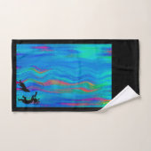 Farbenfrohe Wolf und Kokopelli Badhandtuch Set (Handtuch)