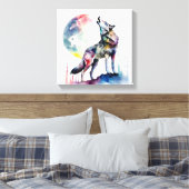 Farbenfrohe Wolfserenade Leinwanddruck (Insitu (Schlafzimmer))