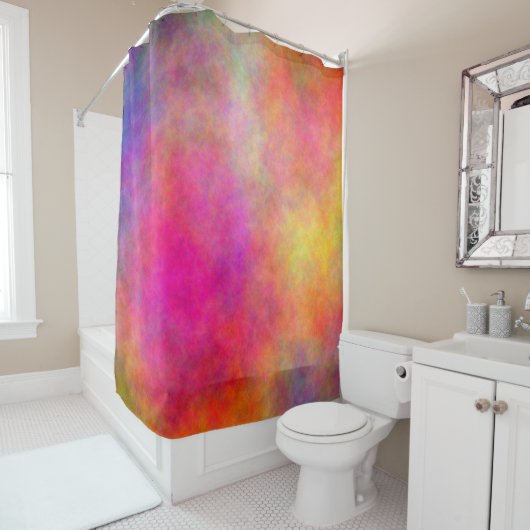 Farbenfrohe Wolken Abstrakt Duschvorhang (Beispiel)