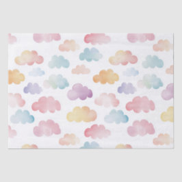 Farbenfrohe Wolken Babygeschenk Seidenpapier