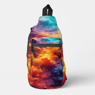 Farbenfrohe Wolken Crossbody Bag