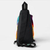 Farbenfrohe Wolken Crossbody Bag (Rückseite)