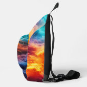 Farbenfrohe Wolken Crossbody Bag (Rechts)