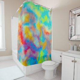 Farbenfrohe Wolken Duschvorhang