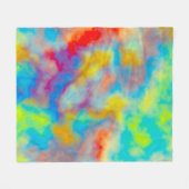 Farbenfrohe Wolken Fleecedecke (Vorderseite (Horizontal))