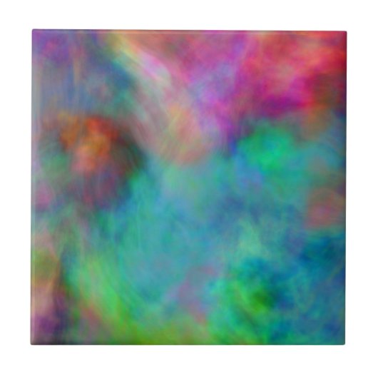 Farbenfrohe Wolken Fliese (Vorderseite)