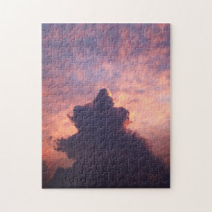 Farbenfrohe Wolken im Himmel bei Sonnenuntergang Puzzle
