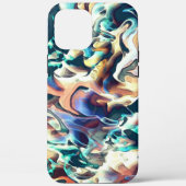 Farbenfrohe Wolken in Blau- und Brauntönen Case-Mate iPhone Hülle (Rückseite)