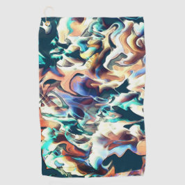 Farbenfrohe Wolken in Blau- und Brauntönen Golfhandtuch