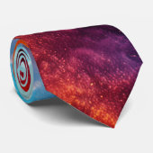 Farbenfrohe Wolken Krawatte (Gerollt)