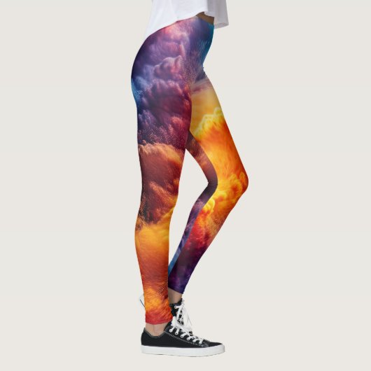 Farbenfrohe Wolken Leggings (Rechts)