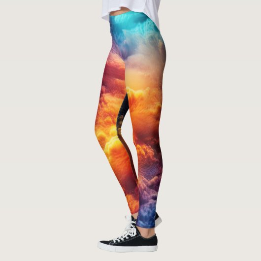 Farbenfrohe Wolken Leggings (Links)