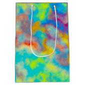 Farbenfrohe Wolken Mittlere Geschenktüte (Rückseite)
