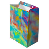 Farbenfrohe Wolken Mittlere Geschenktüte (Rückseite Schrägansicht)