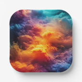 Farbenfrohe Wolken Pappteller (Vorderseite)