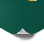 Farbenfrohe Wolken Regenbogen Nahtloses Muster Poster (Ecke)