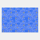 Farbenfrohe Wolken Regenbogen Ugly Hanukkah Sweate Geschenkpapier Set (Vorderseite 2)