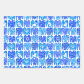 Farbenfrohe Wolken Regenbogen Ugly Hanukkah Sweate Geschenkpapier Set (Vorderseite)