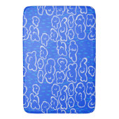 Farbenfrohe Wolken regnen blaues Muster Badematte (Vorderseite Vertikal)