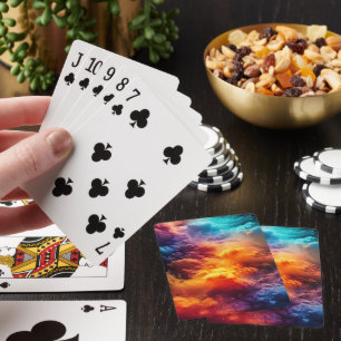 Farbenfrohe Wolken Spielkarten