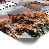 Farbenfrohe Wolken über Bäumen Foto Familienbäume Poster (Ecke)