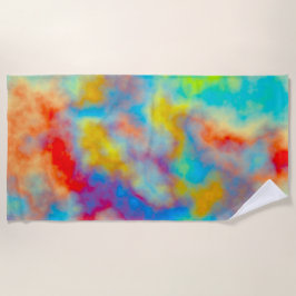 Farbenfrohe Wolken werfen Kissen Strandtuch