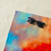 Farbenfrohe Wolken werfen Kissen Strandtuch (Beispiel)