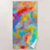 Farbenfrohe Wolken werfen Kissen Strandtuch (Vorderseite)