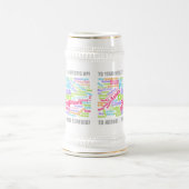 Farbenfrohe Wortkunst jubelt in vielen Sprachen Bierglas (Mittel)