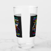 Farbenfrohe Wortkunst jubelt in vielen Sprachen Glas (Links)