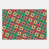 Farbenfrohe Wrapper in Mustern Geschenkpapier Set (Vorderseite 3)