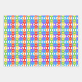 Farbenfrohe Wrapper in Mustern Geschenkpapier Set (Vorderseite)