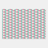 Farbenfrohe Wrapping Paper Sheets von Santa Claus Geschenkpapier Set (Vorderseite 2)