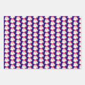 Farbenfrohe Wrapping Paper Sheets von Santa Claus Geschenkpapier Set (Vorderseite)