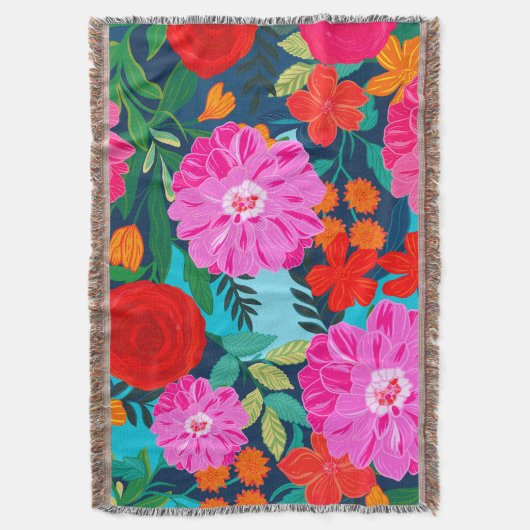 Farbenfrohe Wurfdecke, Farbblock Geschenkdecke Decke (Vorderseite Vertikal)