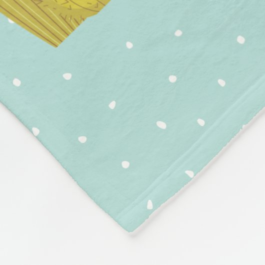 Farbenfrohe Wüste Alpaca Personalisiert Fleece Bla (Ecke)