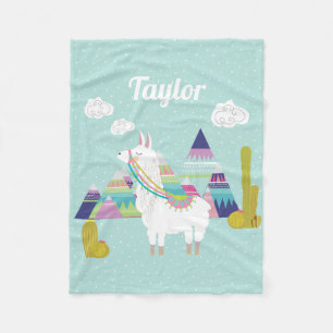 Farbenfrohe Wüste Alpaca Personalisiert Fleece Bla