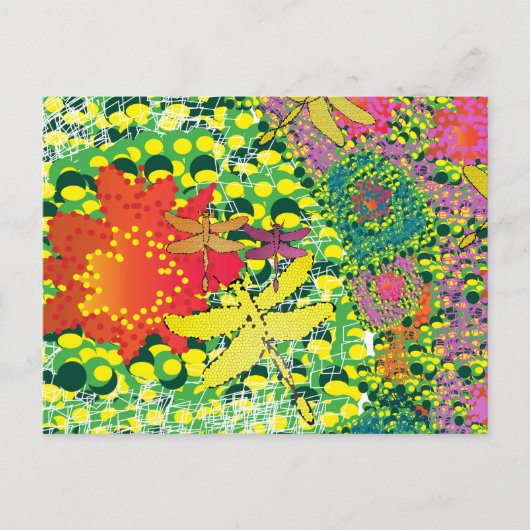 Farbenfrohe Wüste Postkarte (Vorderseite)