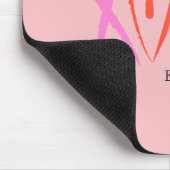Farbenfrohe "XOXO" Herz Valentinstag Mousepad (Ecke)