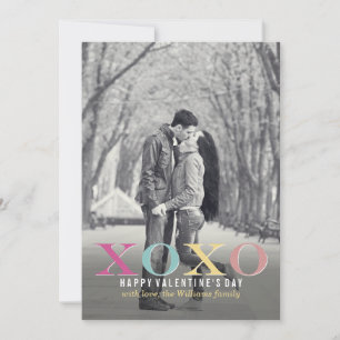 Farbenfrohe XOXO   Valentinstag - Karten