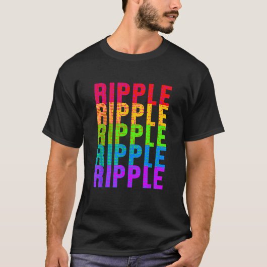 Farbenfrohe XRP-Kryptowährungsblockade T-Shirt (Vorderseite)